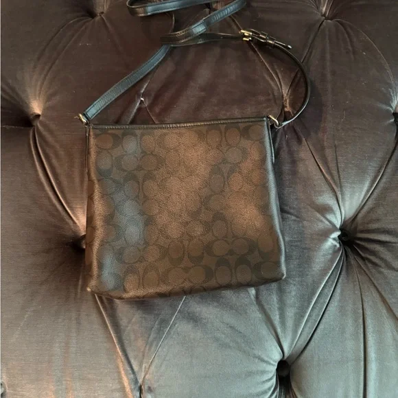 Coach Brown Signature Crossbody Bag with Adjustable Strap - Picture 2 of 6